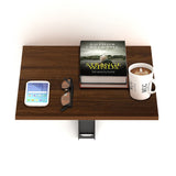Kawachi Engineered Wood Wall Mount Bed Side Table, Folding Bedside Table, Mini Laptop Table for Home Living Room Study Room Brown