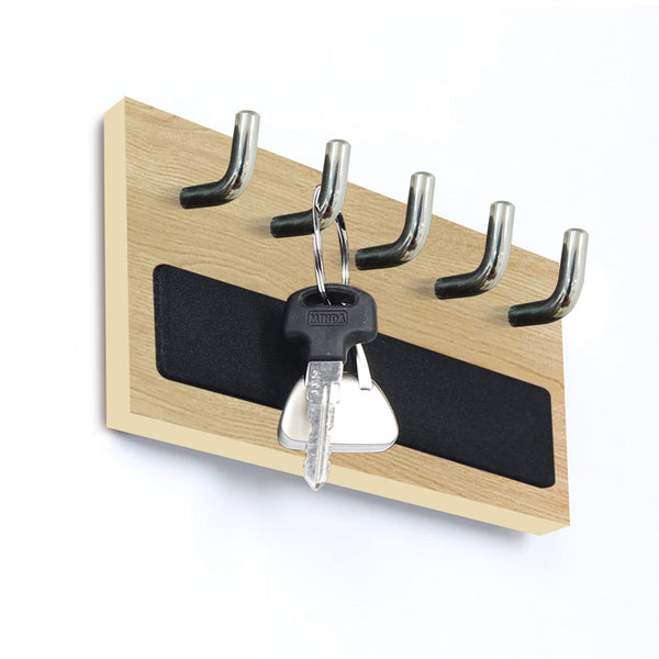 Kawachi Wall Mounted Home Décor 5 Key Hooks Rail Key Chain Holder Wall Hooks