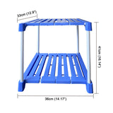 Kawachi 2 Shelf Plastic Kitchen Storage Cabinet Cutlery organizer Counter Rack