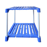 Kawachi Plastic Sofa Side End Table Storage Rack for Home, Living Room Blue