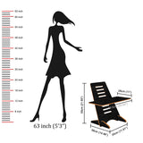 Kawachi Wooden Height Adjustable Ergonomic Desk Top Standing Desk Riser Laptop Table Stand Black