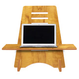 Kawachi Wooden Height Adjustable Ergonomic Desk Top Standing Desk Riser Laptop Table Stand Beige