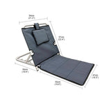 Kawachi Folding Angle Adjustable Backrest Hospital Patients Bed Chair Back Support Useful for Floor, Beach, Reading, Meditation, Disability Chair KW87-Gray