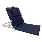 Kawachi Folding Angle Adjustable Back Rest With Bed Chair for Patients Hospital Bed Chair with Back Support Post Surgery use on Bed, Floor KW87-Blue