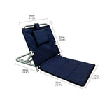 Kawachi Folding Angle Adjustable Back Rest With Bed Chair for Patients Hospital Bed Chair with Back Support Post Surgery use on Bed, Floor KW87-Blue