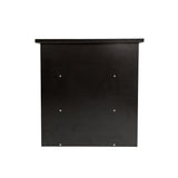 Kawachi Sofa Side End Bedside Table Nightstand with 4 Storage Shelf KW93 - Wenge Black