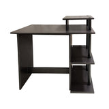 Kawachi Home Compact Laptop Table Notebook Computer Desk with Printer, Book, Files Shelves KW95-Black