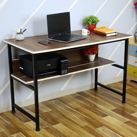 Kawachi Laptop Table Computer Desk for Writing Study for Home & Office Use Brown-KW46