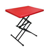 Kawachi Multifunctional Scissor Height Adjustable Folding Table Red - M33