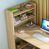 Kawachi Compact Computer Laptop Desk Study Table with 4 Shelves Storage 3 Drawers