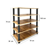 Kawachi Multipurpose Wooden Display Kitchen Storage Shelves Shoe Rack Organizer with Utility Storage Stand-KW86 - Beige