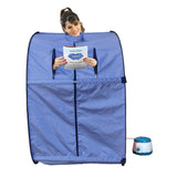 Kawachi Portable Steam Sauna Bath for Health and Beauty Spa at Home Light Violet