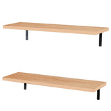 Kawachi Wall Decor Mounted Floating Shelves, Display Ledge, Storage Rack 65*21 cm for Room, Kitchen and Office Set of 2