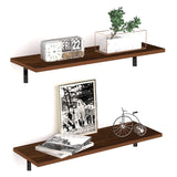 Kawachi Wall Decor Mounted Floating Shelves, Display Ledge, Storage Rack 65*21 cm for Room, Kitchen and Office Set of 2