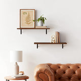 Kawachi Wall Decor Mounted Floating Shelves, Display Ledge, Storage Rack 65*21 cm for Room, Kitchen and Office Set of 2