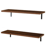 Kawachi Wall Decor Mounted Floating Shelves, Display Ledge, Storage Rack 65*21 cm for Room, Kitchen and Office Set of 2
