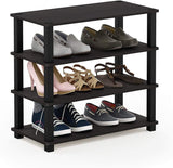 Kawachi Multipurpose Wooden Display Kitchen Storage Shelves Shoe Rack Organizer with Utility Storage Stand-Brown