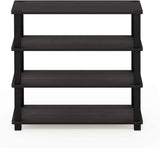 Kawachi Multipurpose Wooden Display Kitchen Storage Shelves Shoe Rack Organizer with Utility Storage Stand-Brown