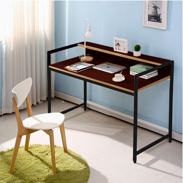 Kawachi Work From Home Computer Laptop Study Table Workstation Desk KW36-Brown
