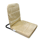 Kawachi Right Angle Back Support Portable Relaxing Folding Yoga Meditation Floor Chair Velvet Maroon I114-V-Cream