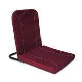 Kawachi Right Angle Back Support Portable Relaxing Folding Yoga Meditation Floor Chair Velvet Maroon I114
