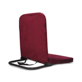 Kawachi Right Angle Back Support Portable Relaxing Folding Yoga Meditation Floor Chair Velvet Maroon I114
