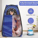 Kawachi Portable Steam Sauna Bath for Home Full Body Personal Sauna at Home Spa with 1.5L 750W Steam Generator, 60 Minute Timer Violet