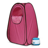 Kawachi Portable Steam Sauna Bath for Home Full Body Personal Sauna at Home Spa with 1.5L 750W Steam Generator, 60 Minute Timer Pink