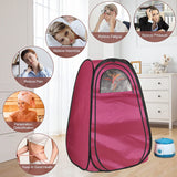 Kawachi Portable Steam Sauna Bath for Home Full Body Personal Sauna at Home Spa with 1.5L 750W Steam Generator, 60 Minute Timer Pink