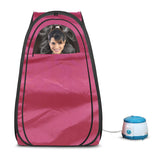 Kawachi Portable Steam Sauna Bath for Home Full Body Personal Sauna at Home Spa with 1.5L 750W Steam Generator, 60 Minute Timer Pink