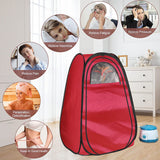 Kawachi Portable Steam Sauna Bath for Home Full Body Personal Sauna at Home Spa with 1.5L 750W Steam Generator, 60 Minute Timer Reddish Maroon