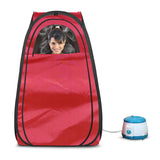 Kawachi Portable Steam Sauna Bath for Home Full Body Personal Sauna at Home Spa with 1.5L 750W Steam Generator, 60 Minute Timer Reddish Maroon