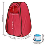 Kawachi Portable Steam Sauna Bath for Home Full Body Personal Sauna at Home Spa with 1.5L 750W Steam Generator, 60 Minute Timer Reddish Maroon