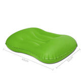 Kawachi Push Button Inflatable Compressible Camping Travel Pillow, for Neck & Lumbar Support While Camp, Hiking Backpacking,train aeroplane travelling K498-Green