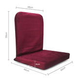 KAWACHI RIGHT ANGLE BACK SUPPORT RELAXING FOLDING YOGA MEDITATION FLOOR CHAIR MAROON I115-V-Maroon