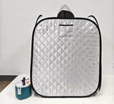 Kawachi Portable Steam Therapy Sauna Bath Can Relieve Fatigue, Lose Weight for Health and Beauty Spa at Home Metalic Grey-i136