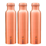 Bharu Plain Copper Bottle 950 ml- Pack of 3