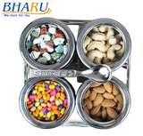 Bharu 4 in 1 See-Through Spice Set/ Storage Containers with Stand