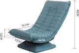 Kawachi Adjustable 5-Position Folding Recliner Floor Chair with 360 Degree Swivel- KAWY-4