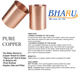 Bharu plain matte Copper glass  ( Pack of 4)