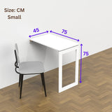 Kawachi Woodit Wall Mounted Collapsible Folding Dining Table & Wall Mount Laptop Study Table - Utility Table (KW140-White,75CM x 45CM)