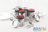 Bharu 6 in 1 See-Through Spice Set/ Storage Containers with Stand