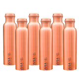 Bharu Plain Copper Bottle 750 ml - Pack of 6