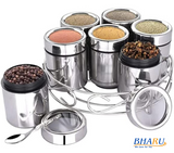 Bharu 7 in 1 See-Through Spice Set/ Storage Containers with Stand