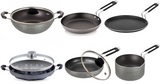 Bharu Nonstick 9 Pcs  Cooking Set (Flat Tawa, Kadhai, Fry pan, Omlet Pan, Sauce Pan, Appam, 3 Glass lid )