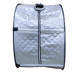 Kawachi Portable Steam Cabin for Steam Sauna Therapy for Slimming and Beauty. (Steam generator not provided) -i79-Silver