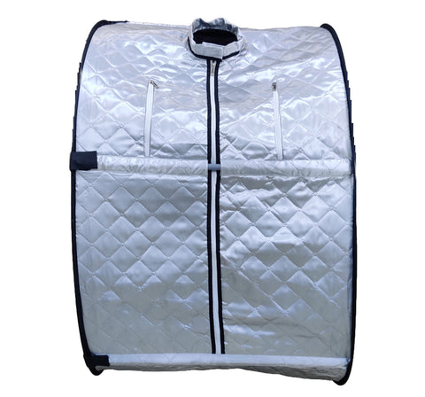 Kawachi Portable Steam Cabin for Steam Sauna Therapy for Slimming and Beauty. (Steam generator not provided) -i79-Silver