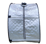Kawachi Portable Steam Cabin for Steam Sauna Therapy for Slimming and Beauty. (Steam generator not provided) -i79-Silver
