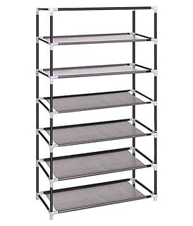 Folding Shoes Rack Tiers With Cover (Blue)