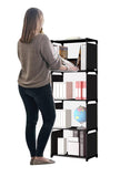 Bookshelf Cabinet Shelves (Black) (Metal)